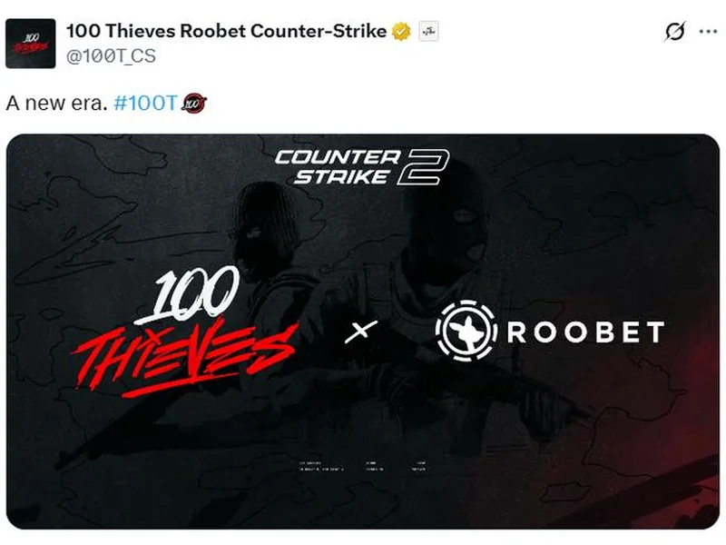 官宣:100 Thieves第三次进军CS,阵容尚未公开